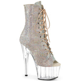 Pleaser Adore 1021C Rs Silver Rhinestone Platform Shoes